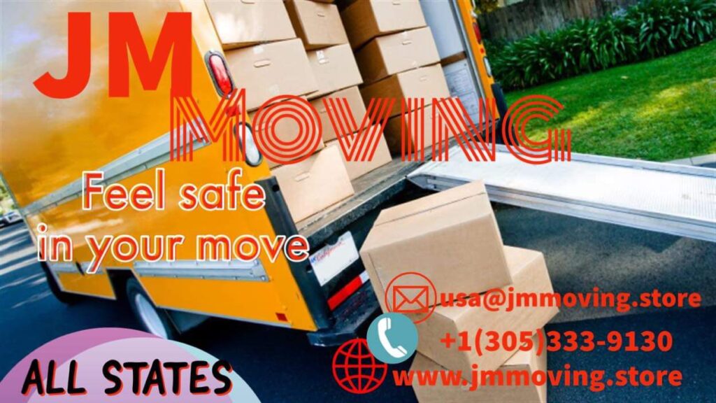 JM Moving truck at work