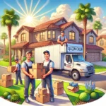 Here is the image based on your description of finding movers in Queen Creek. It illustrates an stress-free, successful moving experience.