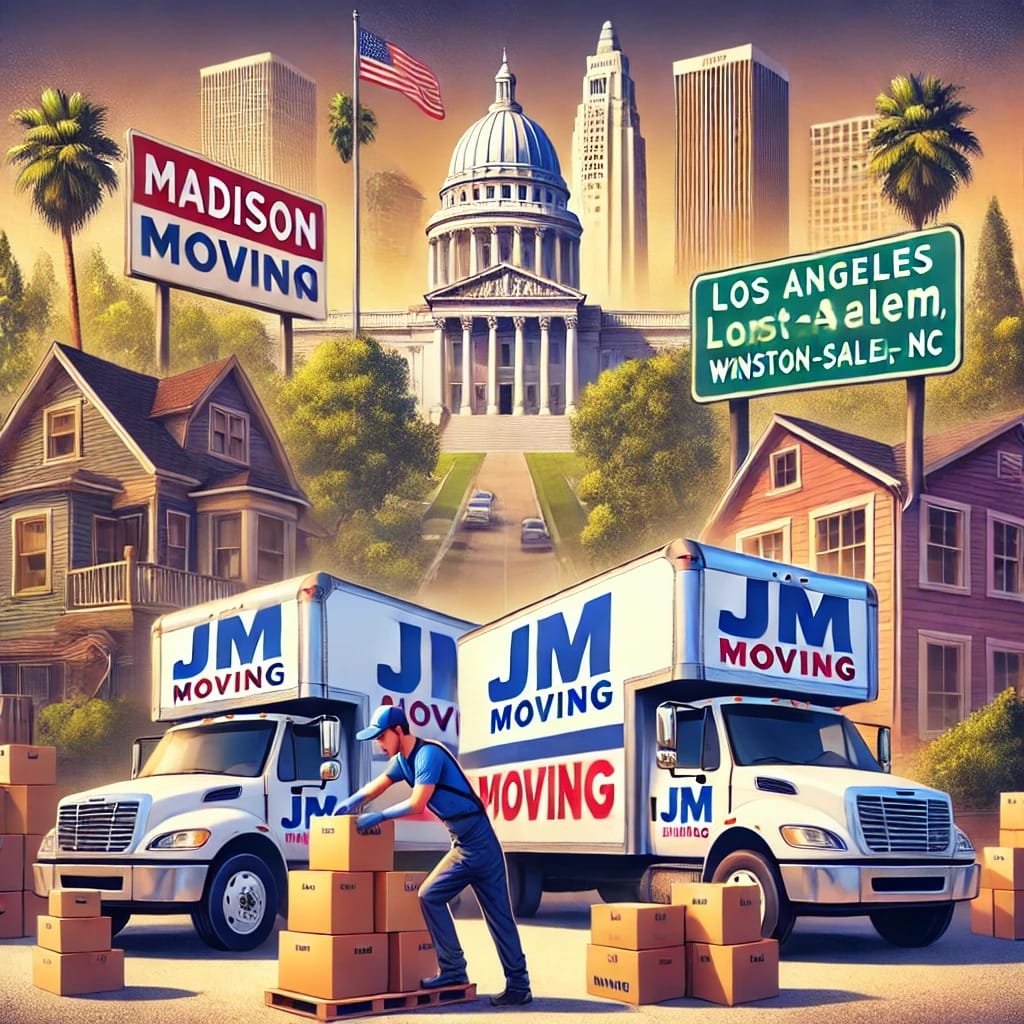 Here is the image for the title “Your Ultimate Guide to the Best Moving Company in Madison, WI, Los Angeles, CA, and Winston-Salem, NC: JM Moving.”