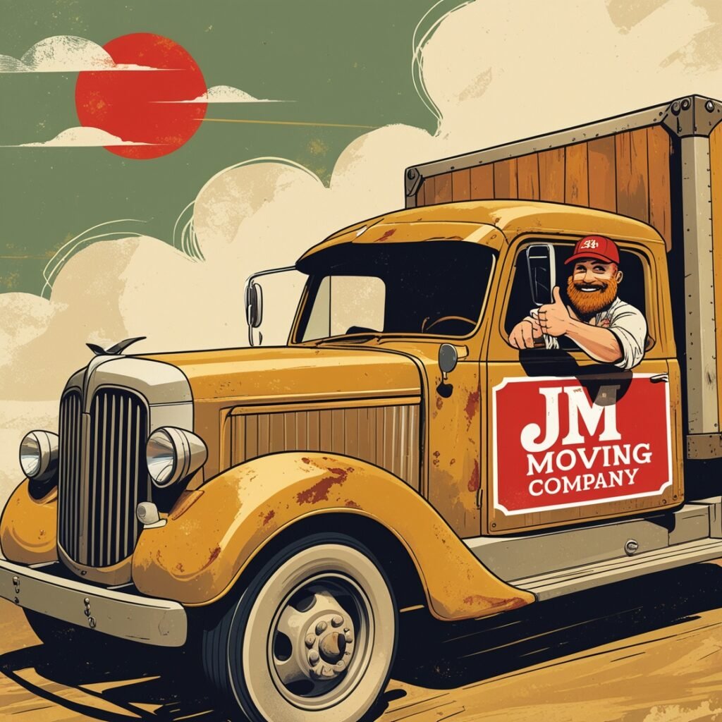 Jm moving company moving truck