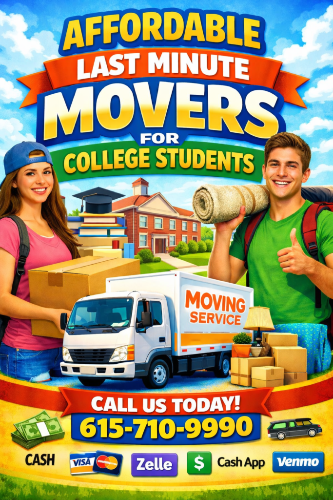 Affordable moving service for College Students Nashville