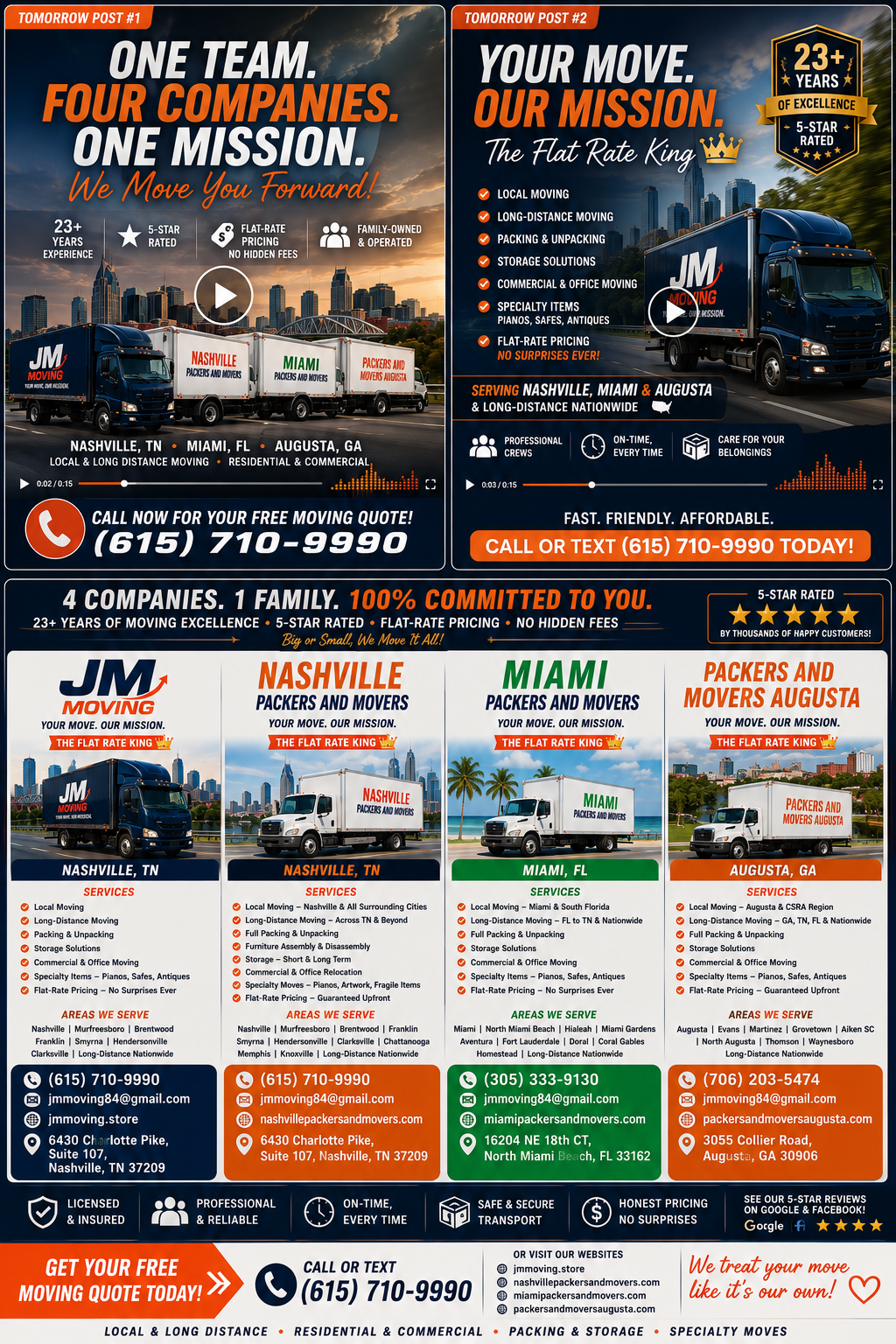 JM Moving Nashville movers preparing for a scheduled relocation