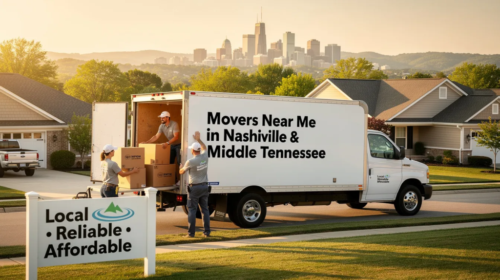 Reliable and affordable Nashville movers loading a home
