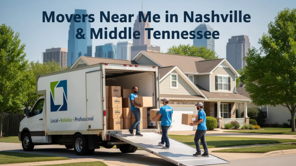 Movers near me loading a truck in Nashville and Middle Tennessee