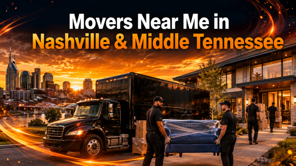 Movers near Nashville and Middle Tennessee loading furniture into a moving truck