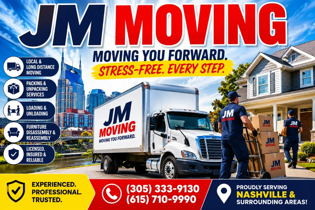 Local movers Nashville TN crew loading a truck in a residential neighborhood