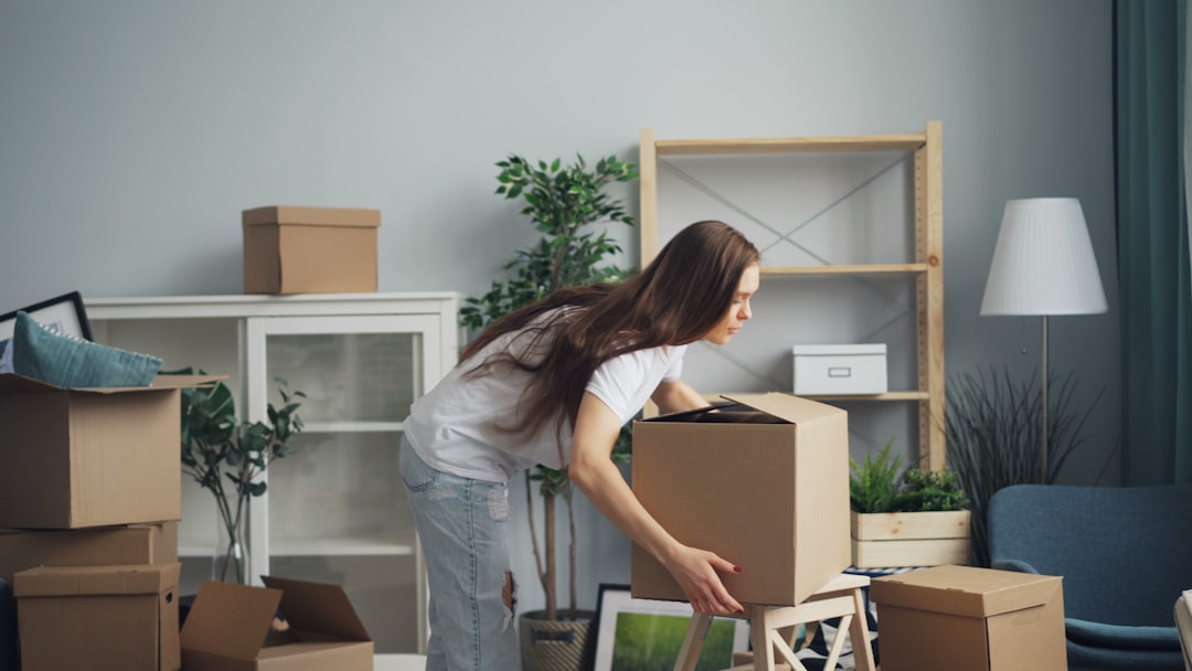 Labeled moving boxes prepared for a Nashville move with JM Moving
