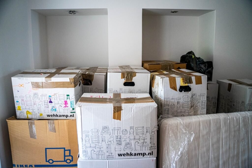 Packers and movers organized moving boxes