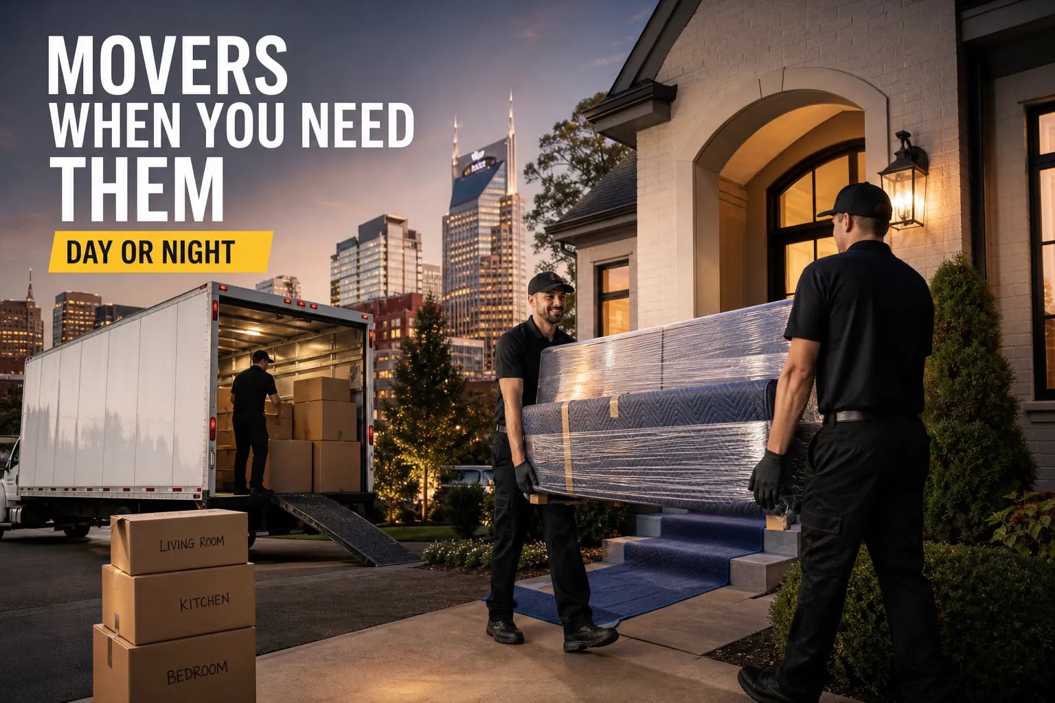 Nashville Movers at Night or on Short Notice Nashville Movers at Night or on Short Notice | JM Moving