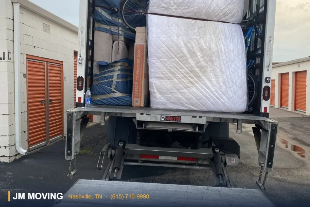 JM Moving truck packed and padded for a Nashville move