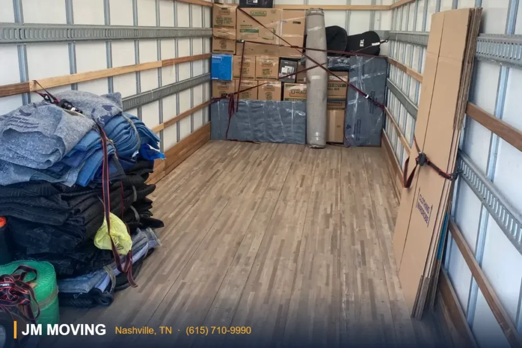 JM Moving truck packed and padded for a Nashville move