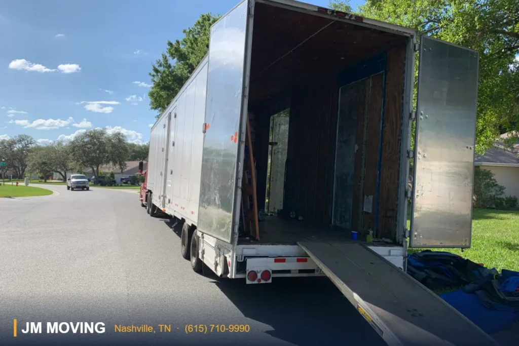 JM Moving truck packed and padded for a Nashville move
