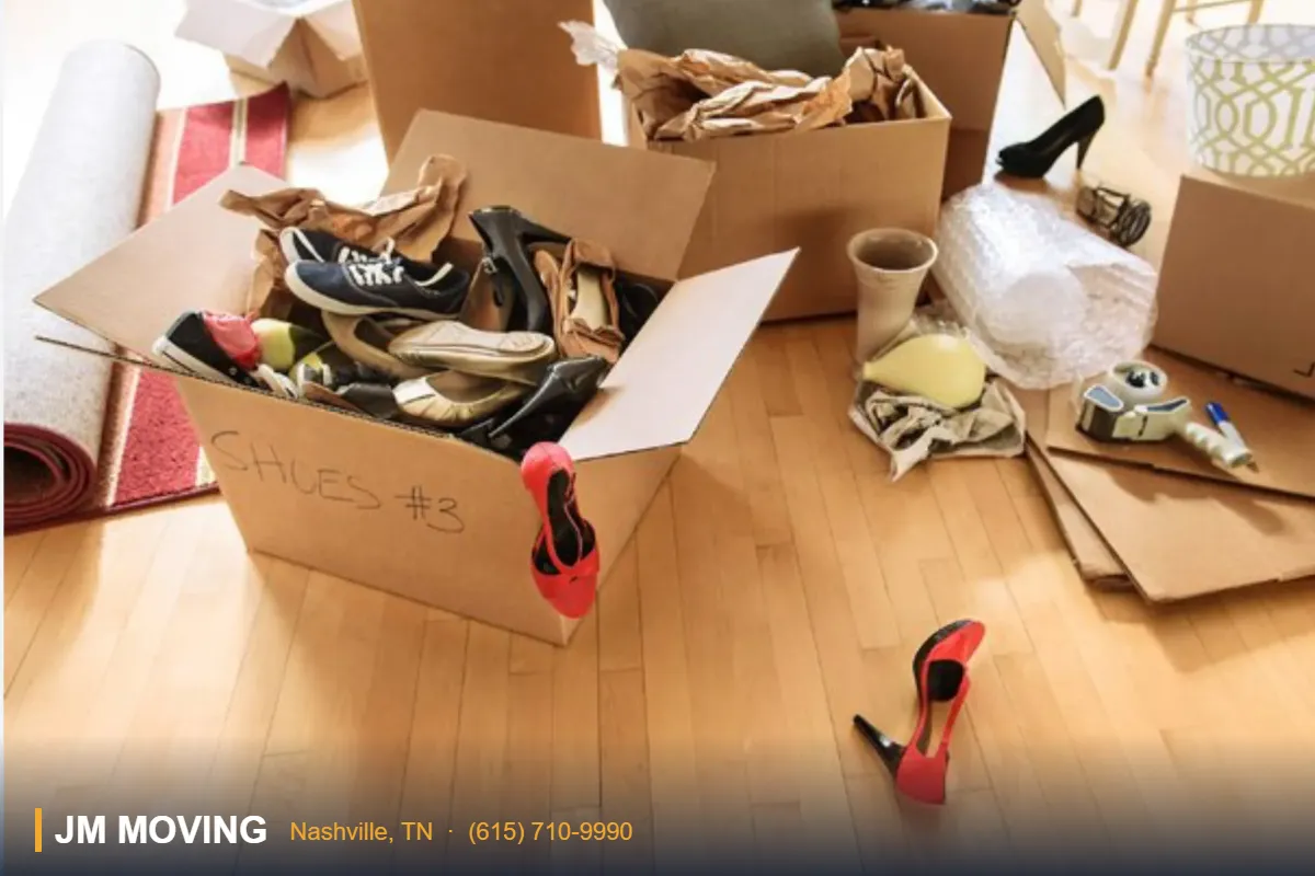 Guitar Case Inventory for Nashville Moves - JM Moving packing