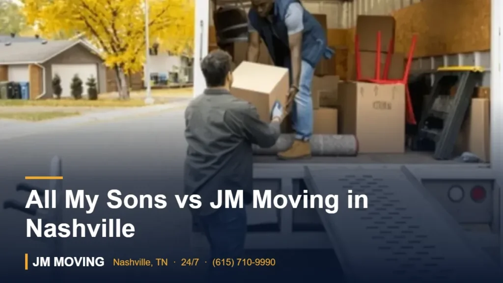 All My Sons vs JM Moving in Nashville – JM Moving crew, Nashville TN