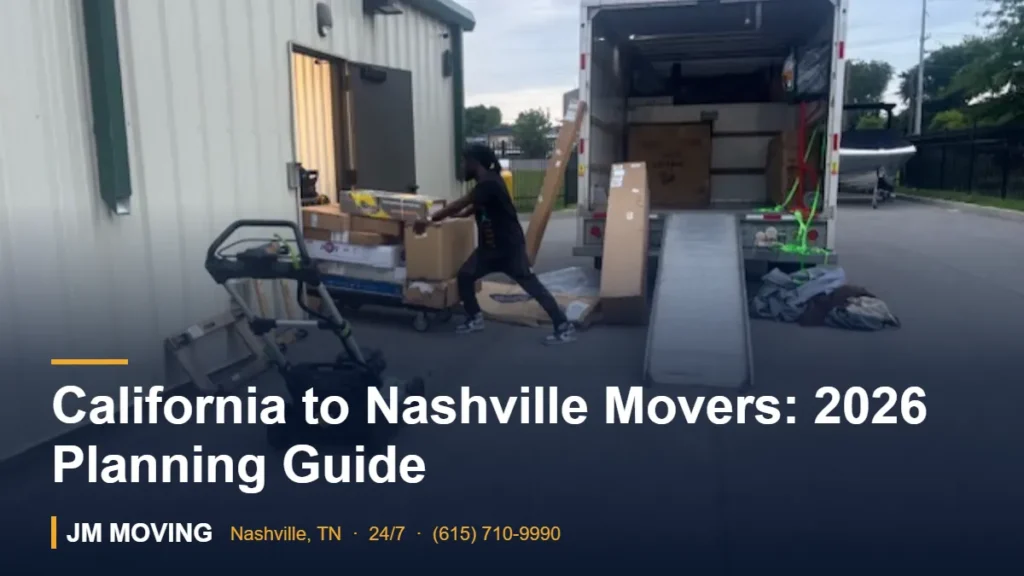 California to Nashville Movers: 2026 Planning Guide – JM Moving crew, Nashville TN